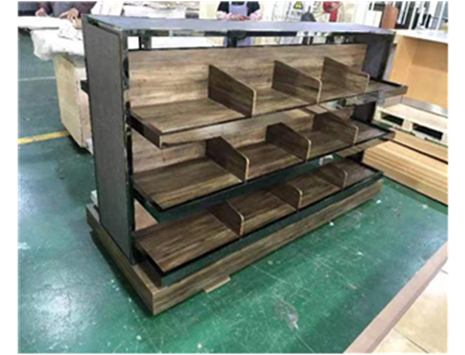 Wood Shelving Cosmetics Display